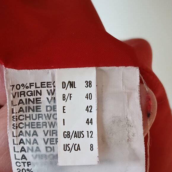 Steilmann Wool & Cashmere Blend Double Breasted Pea Coat Size 8 - Picture 6 of 6